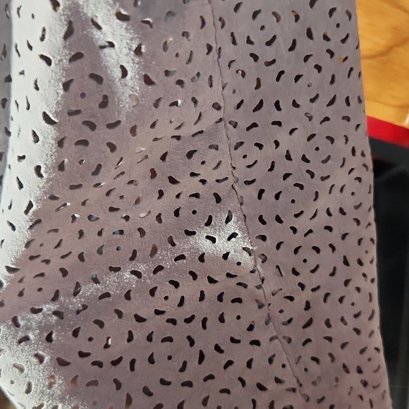 Light gray, suede jacket 3/4 sleeve - Picture 7 of 11